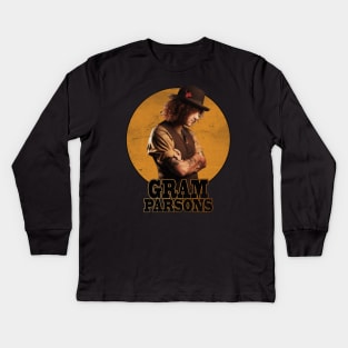 gram parsons /// retro Kids Long Sleeve T-Shirt